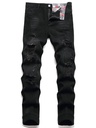 Men Cotton Ripped Frayed Skinny Jeans