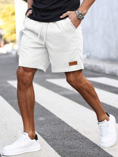 Men's Loose Fit Drawstring Waist Shorts With Slanted Pockets