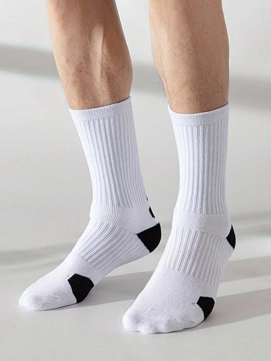 1pair Men's Athletic Towel Bottom Breathable Outdoor Marathon Running
            Hiking Basketball Mid-Calf Socks