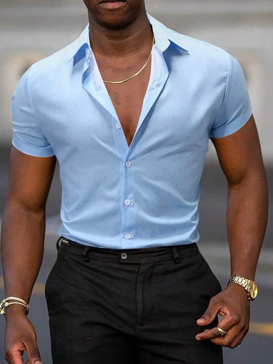 Men Short Sleeve Shirt For Summer (Random Cutting Floral Print)