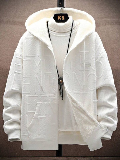 Men's Letter Printed Color Block Overized Varsity Jacket Without Hoodie
